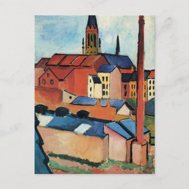 Carte Postale Macke - St. Mary's avec la maison et Chimney (Devant)