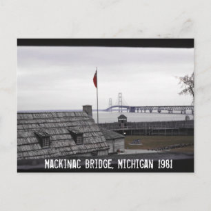 Carte Postale Mackinac Bridge Colonial Michilimackinac Michigan