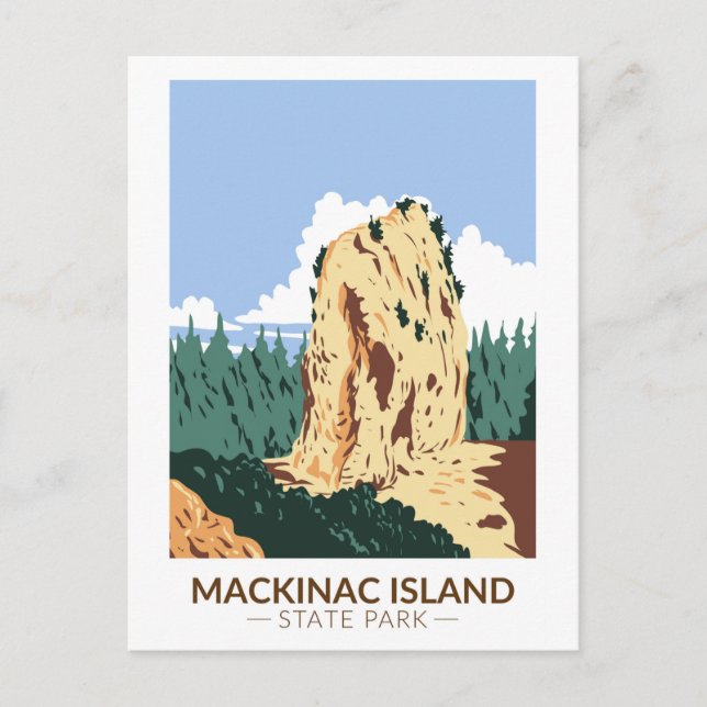 Carte Postale Mackinac Island State Park Michigan Sugar Loaf (Devant)