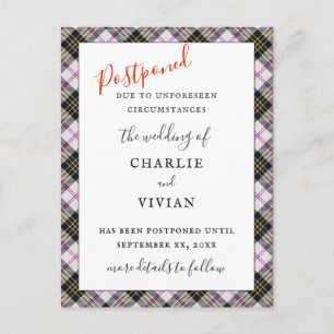 Carte Postale MacPherson habit Clan Tartan Scottish Plaid Patter