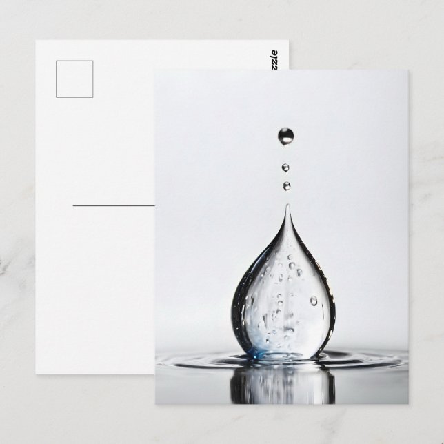 Carte Postale Macro goutte d'eau (Devant / Derrière)