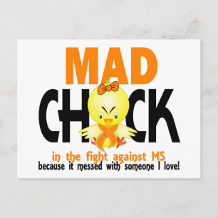 Carte Postale Mad Chick dans le combat MS