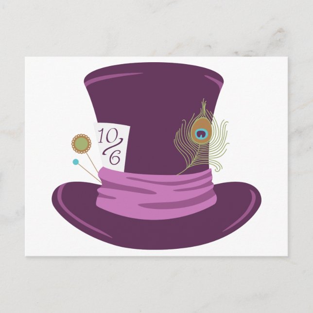 Carte Postale Mad Hatter Casquette (Devant)