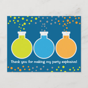 Carte Postale Mad Science Scientifique Anniversaire Merci de fêt