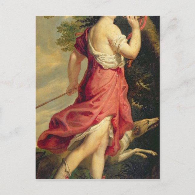 Carte Postale Madame de Montespan comme Diana la Chasse (Devant)