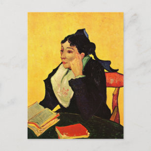 Carte Postale Madame Ginoux avec des livres par Vincent van Gogh