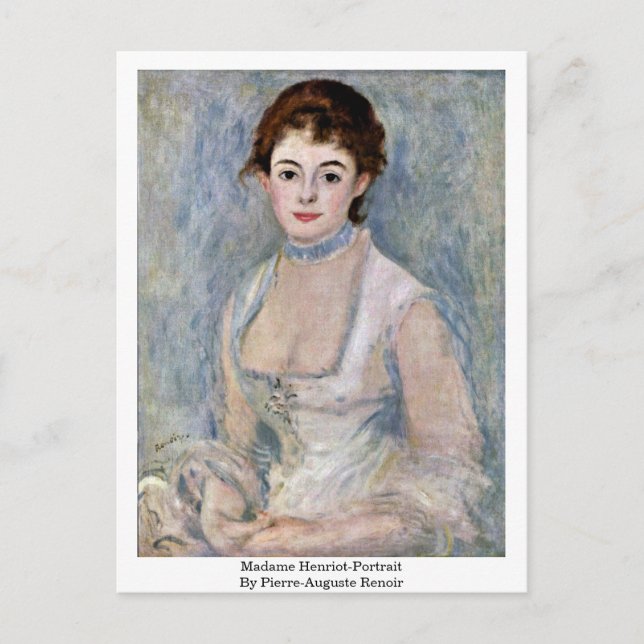 Carte Postale Madame Henriot-Portrait par Pierre-Auguste Renoir (Devant)