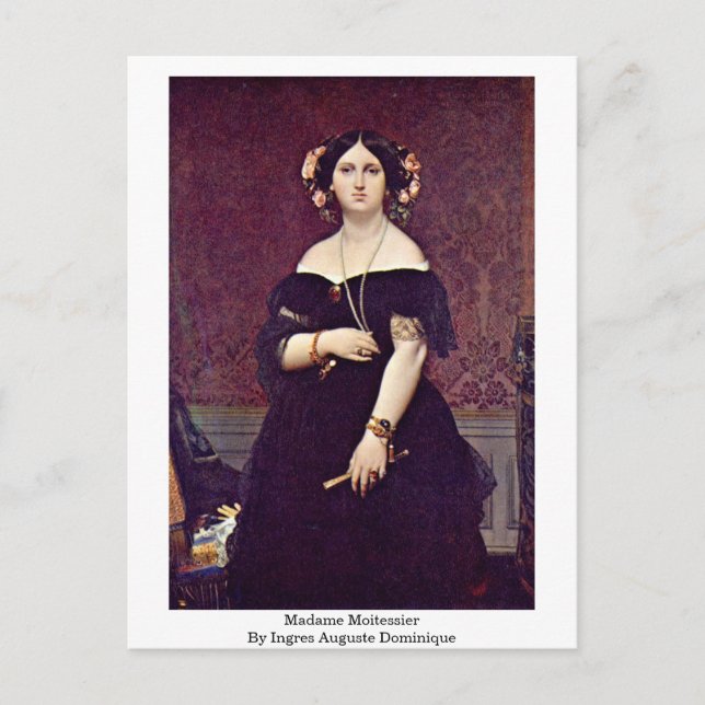 Carte Postale Madame Moitessier par Ingres Auguste Dominique (Devant)
