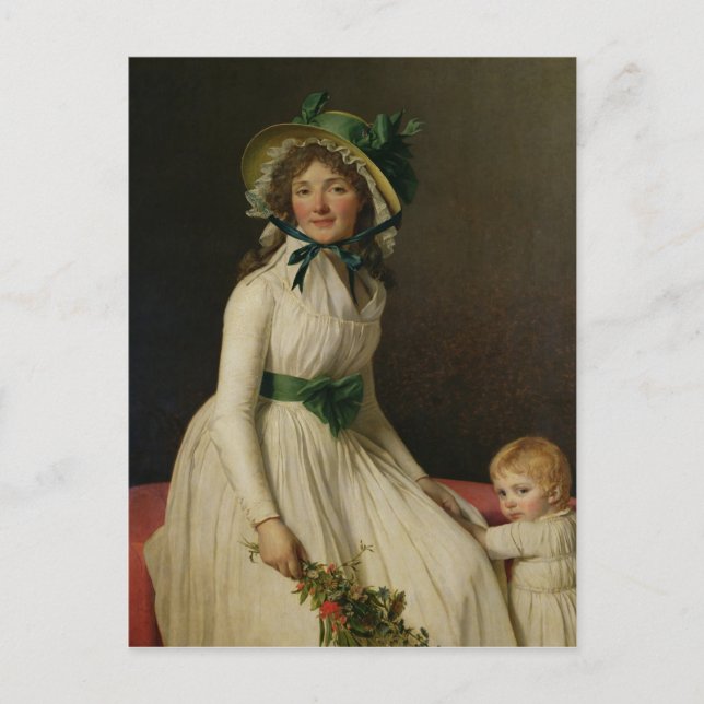 Carte Postale Madame Pierre Seriziat avec son Fils, Emile (Devant)