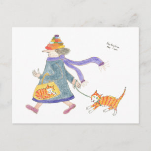 Carte Postale MadCatWoman Goes Shopping