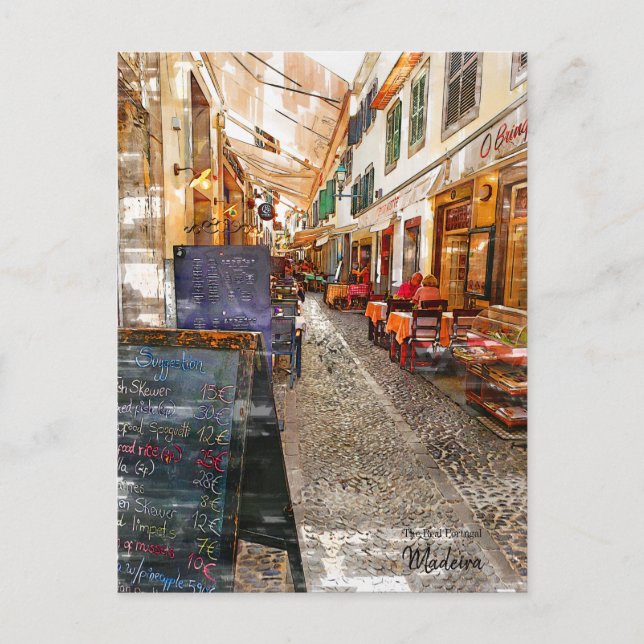 Carte Postale Madeira Eat Street- Le vrai Portugal (Devant)