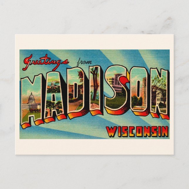 Carte Postale Madison Wisconsin Greeting Postcard (Devant)