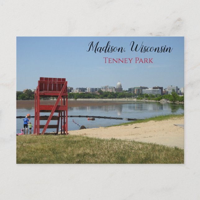 Carte Postale Madison, Wisconsin Tenney Park Photographie (Devant)