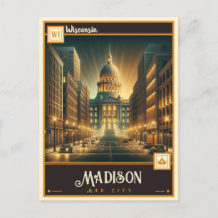 Carte Postale Madison, Wisconsin   VINTAGE
