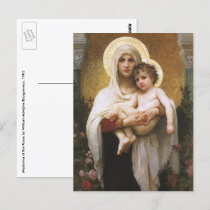 Carte Postale Madone des Roses de Bouguereau