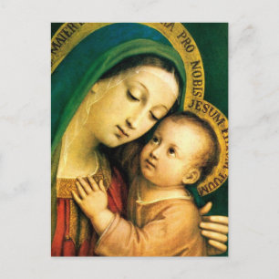 CARTE POSTALE MADONE ET ENFANT