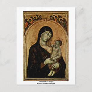 Carte Postale Madonna Aux Anges Par Duccio Di Buoninsegna