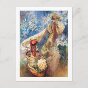 Carte Postale Madonna de la Lily, Mucha