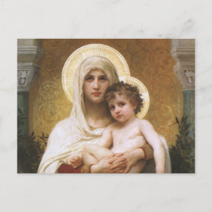 Carte Postale Madonna des Roses par Bouguereau