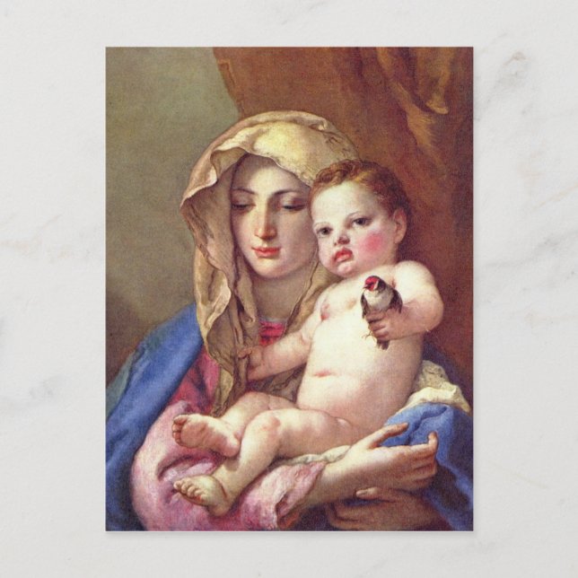Carte Postale Madonna du Goldfinch (Devant)