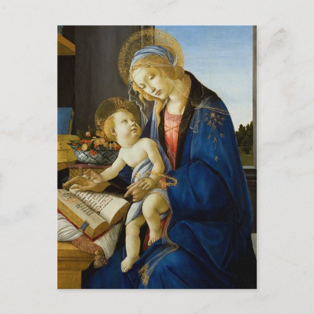 Carte Postale Madonna du livre de Botticelli (Devant)