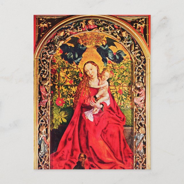CARTE POSTALE MADONNA DU PARCHEMENT ROSE BOWER (Devant)