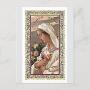 Carte Postale Madonna en blanc