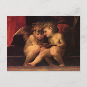 Carte Postale Madonna Enthronée de quatre saints en détail
