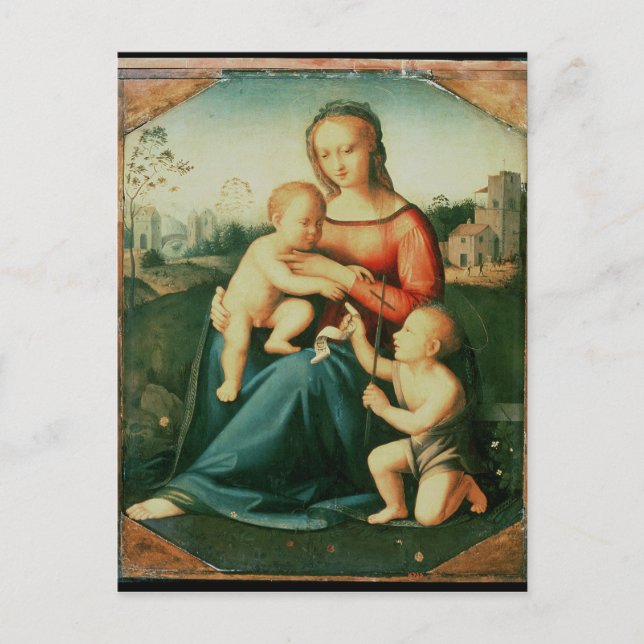 Carte Postale Madonna et Enfant avec Saint Jean le Baptiste (Devant)