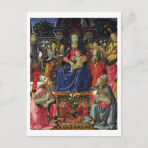 Carte Postale Madonna et Enfant avec SS. Justus, Zenobius et le