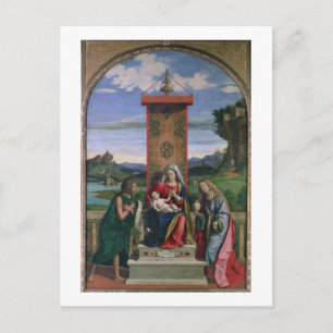 Carte Postale Madonna et Enfant avec St Jean le Baptiste et Ma