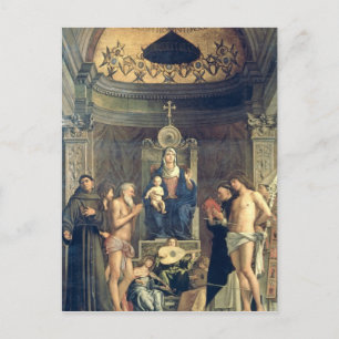 Carte Postale Madonna et Enfant Enthroné entre SS. Francis, J