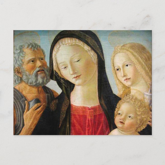 Carte Postale Madonna et Enfant, St Jérôme et Mary Magdalene (Devant)
