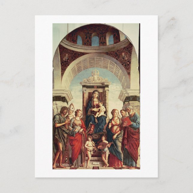 Carte Postale Madonna et l'enfant avec les saints (Devant)