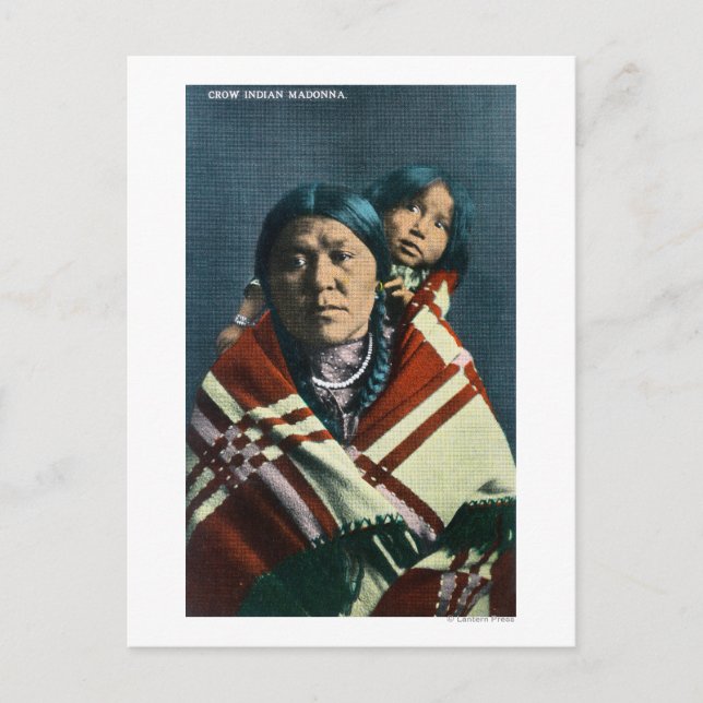 Carte Postale Madonna et l'enfant d'un Corbeau (Devant)