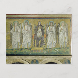 Carte Postale Madonna et l'Enfant enorgueillis d'anges