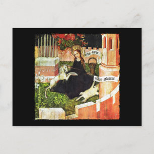 Carte Postale Madonna Holding White Unicorn