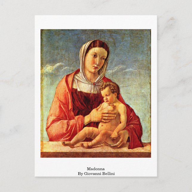 Carte Postale Madonna Par Giovanni Bellini (Devant)