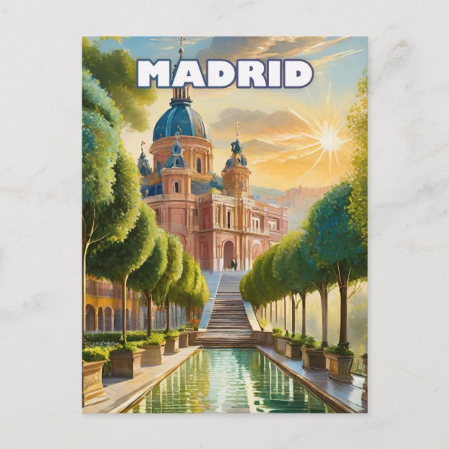 Carte Postale Madrid, cité envoûtante, où l'on aime s'égarer (Devant)