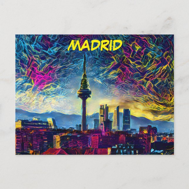 Carte Postale Madrid, Espagne (Devant)