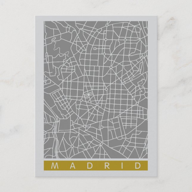 Carte Postale Madrid map (Devant)