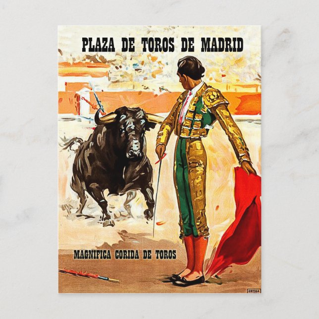 Carte Postale Madrid, Plaza de toros, Espagne, tauromachie (Devant)