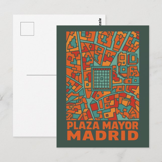 Carte Postale Madrid Plaza Mayor (Devant / Derrière)