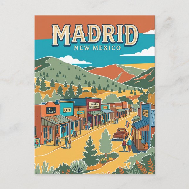 Carte Postale Madrid, Santa Fe Nouveau-Mexique (Devant)