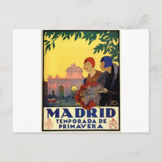 Carte Postale Madrid Temporada de Primavera - Poster d'art Vinta