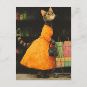 Carte postale Magasin de chat adorable
