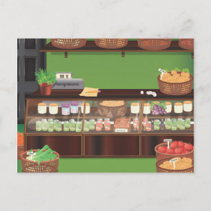 Carte Postale Magasin de fruits et légumes