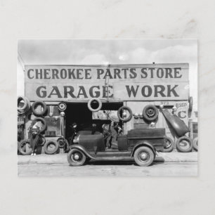Carte Postale Magasin de pièces Cherokee, 1936