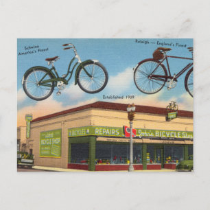 Carte Postale Magasin de vélos vintage