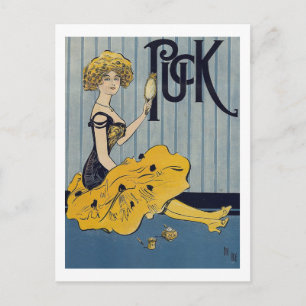 Carte Postale Magazine Puck, Femme, Bert Green, Vintage